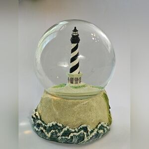 Cheryl Spencer Collin Cape Hatteras Lighthouse Music Snow Globe Signed Ebb Tide